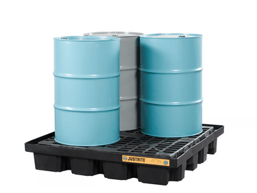 4-Drum Low-Line Pallet, EcoPolyBlend, Black